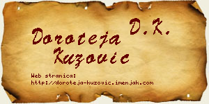 Doroteja Kuzović vizit kartica
